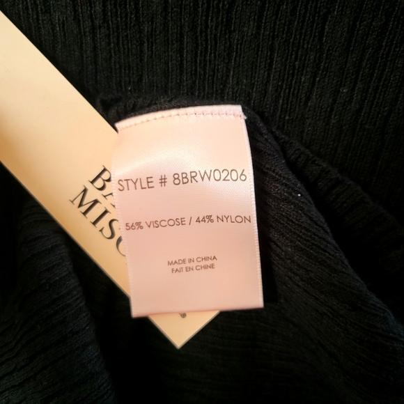 Badgley Mischka- Black Noir Top - Picture 3 of 3